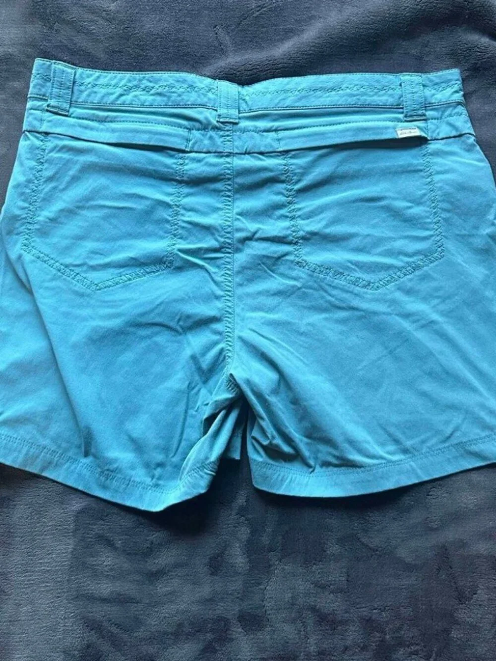 Eddie Bauer Women’s Nylon Spandex Hiking Shorts 6 Teal Blue